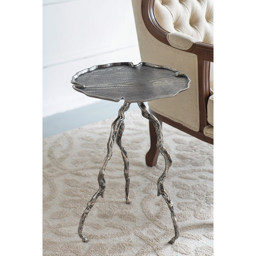 A&B Home 16" x 24" Bundle of 16 Round Silver Antique Aluminum Twig Cross Table