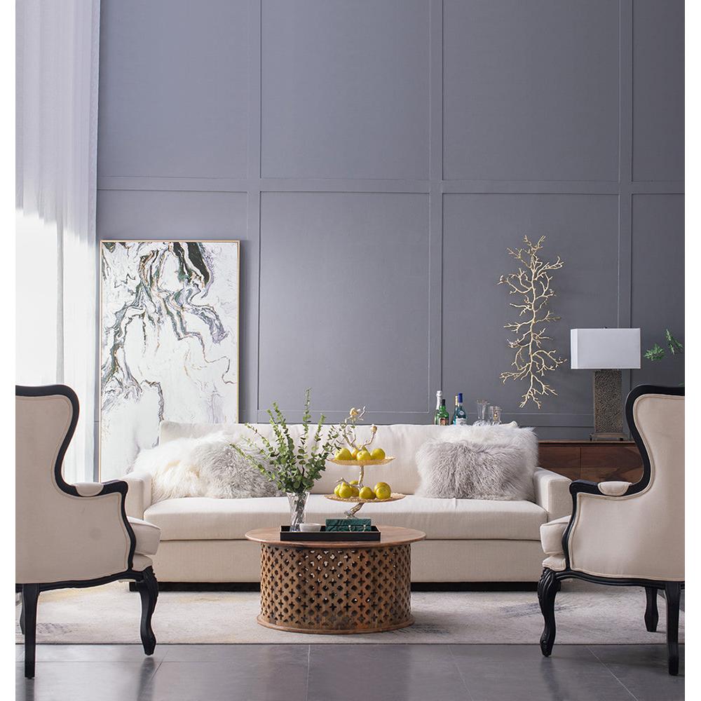 A&B Home 16" x 24" Bundle of 24 Atelier Two-Tier Gold Serving Plates With Winding Branch Shape and Charming Bird Ornaments