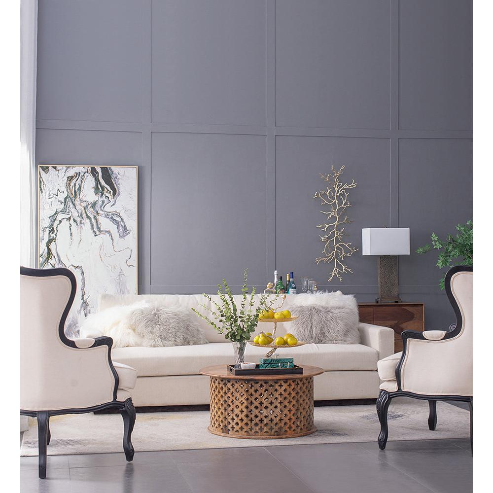 A&B Home 16" x 24" Bundle of 24 Atelier Two-Tier Gold Serving Plates With Winding Branch Shape and Charming Bird Ornaments