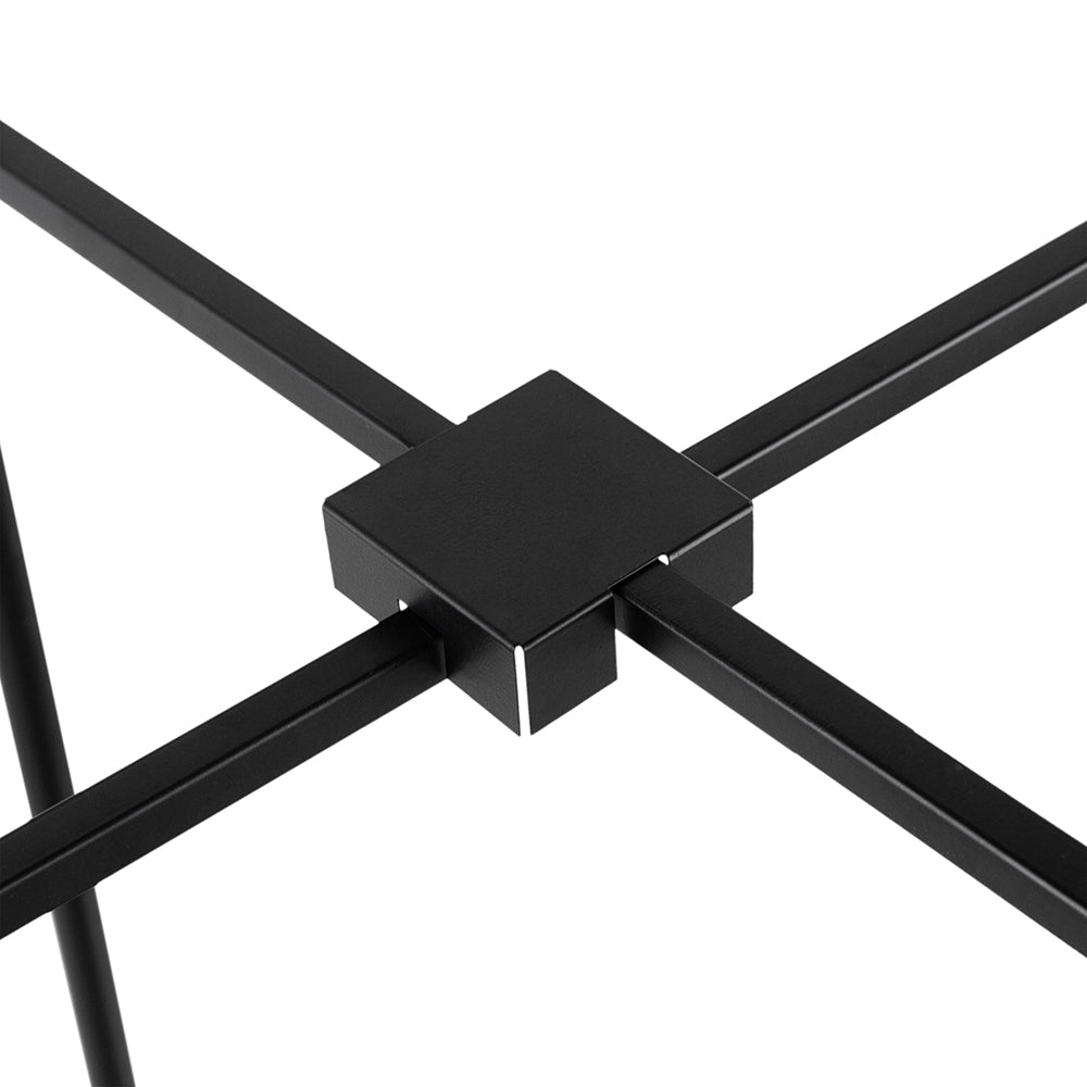 A&B Home 16" x 40" Bundle of 15 Round Gold Rim With Black Legs Three-Tier Shelving