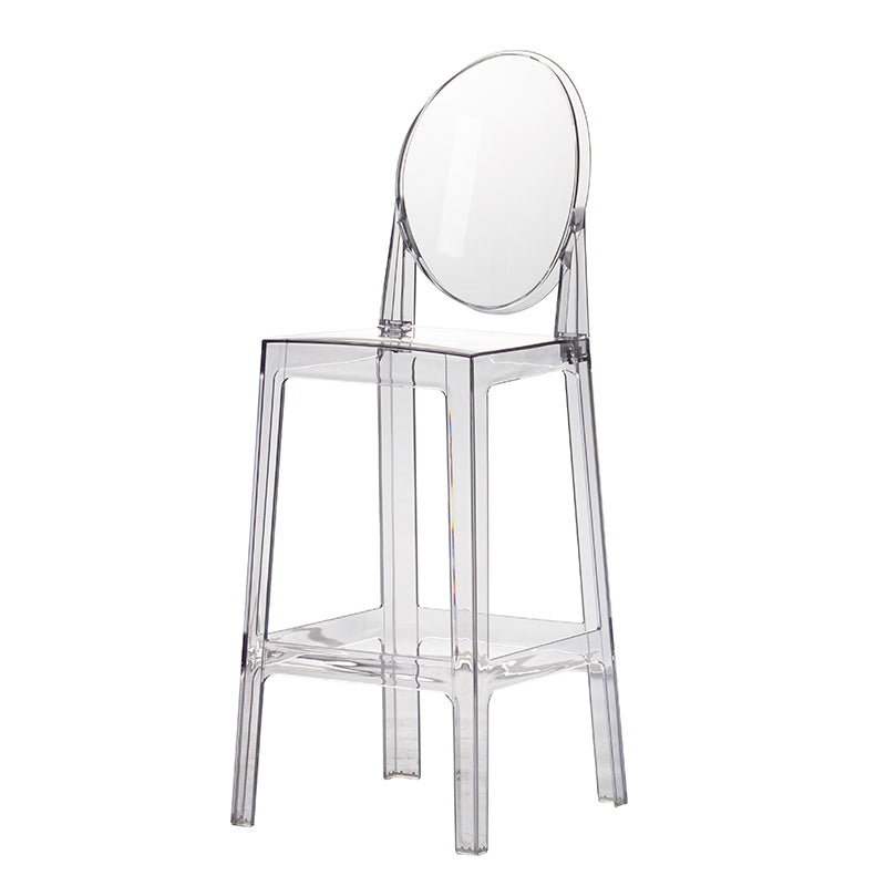 A&B Home 16" x 47" Bundle of 13 Oval Backrest Transparent Design Bar Chair