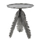 A&B Home 17" x 20" Bundle of 15 Round Antique Silver Leaf Design Side Table