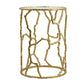 A&B Home 17" x 24" Bundle of 10 Round Gold Twig Accent Side Table