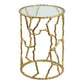 A&B Home 17" x 24" Bundle of 10 Round Gold Twig Accent Side Table