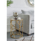 A&B Home 17" x 24" Bundle of 10 Round Gold Twig Accent Side Table