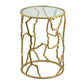 A&B Home 17" x 24" Bundle of 10 Round Gold Twig Accent Side Table