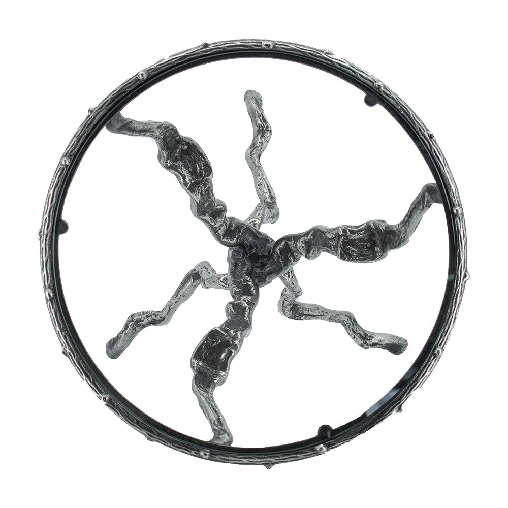 A&B Home 17" x 24" Round Silver Twig Accent Side Table - Thumbnail 4