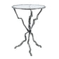 A&B Home 17" x 24" Bundle of 12 Round Silver Twig Accent Side Table