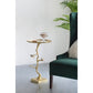 A&B Home 17" x 28" Bundle of 11 Round Gold Tabletop and Metal Tree Branch Side Table With Gold Bird Accent