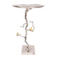 A&B Home 17" x 28" Bundle of 11 Round Polished Tabletop and Metal Tree Branch Side Table With Gold Bird Accent