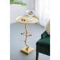 A&B Home 17" x 28" Bundle of 12 Round Gold Tabletop and Metal Tree Branch Side Table With Gold Bird Accent