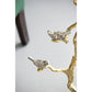 A&B Home 17" x 28" Bundle of 12 Round Gold Tabletop and Metal Tree Branch Side Table With Gold Bird Accent