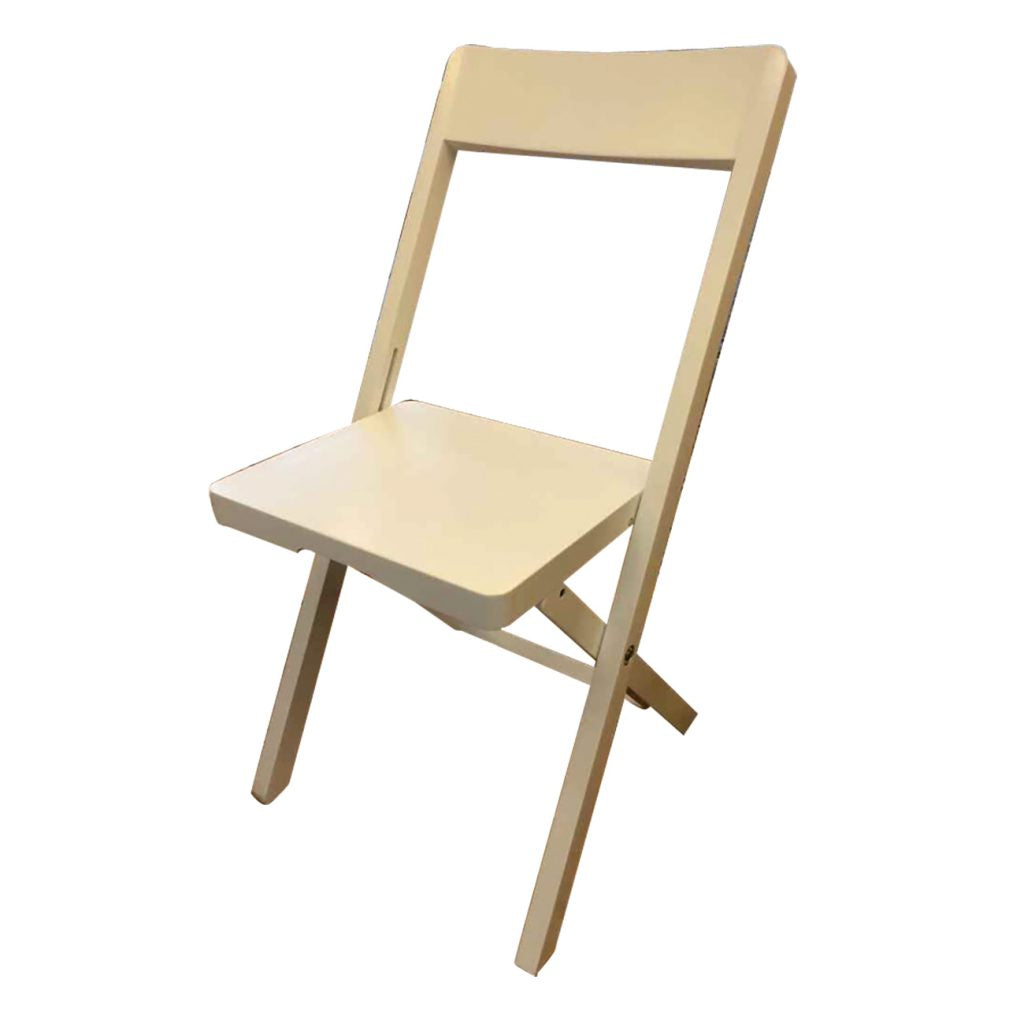 A&B Home 17" x 34" Bundle of 24 Cream Standard Folding Chair