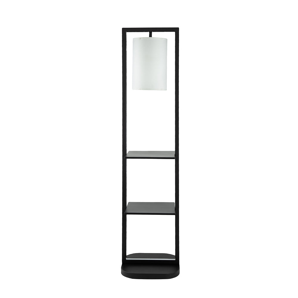 A&B Home 17" x 74" Bundle of 5 Vertical Two-Tiered Black Shelving Stand With Light