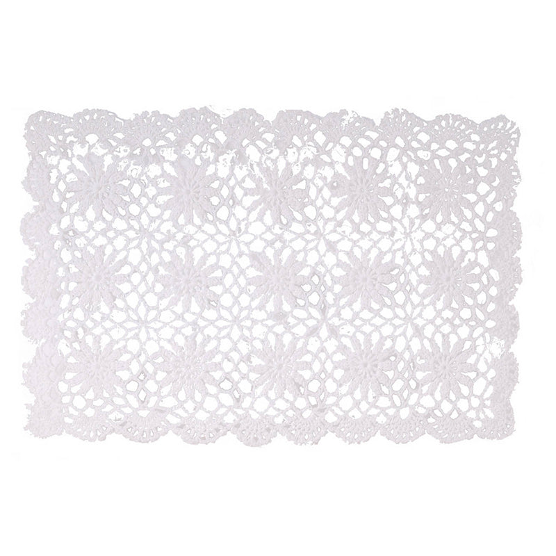 A&B Home 18" Bundle of 103 Rectangular White Cotton Placemat