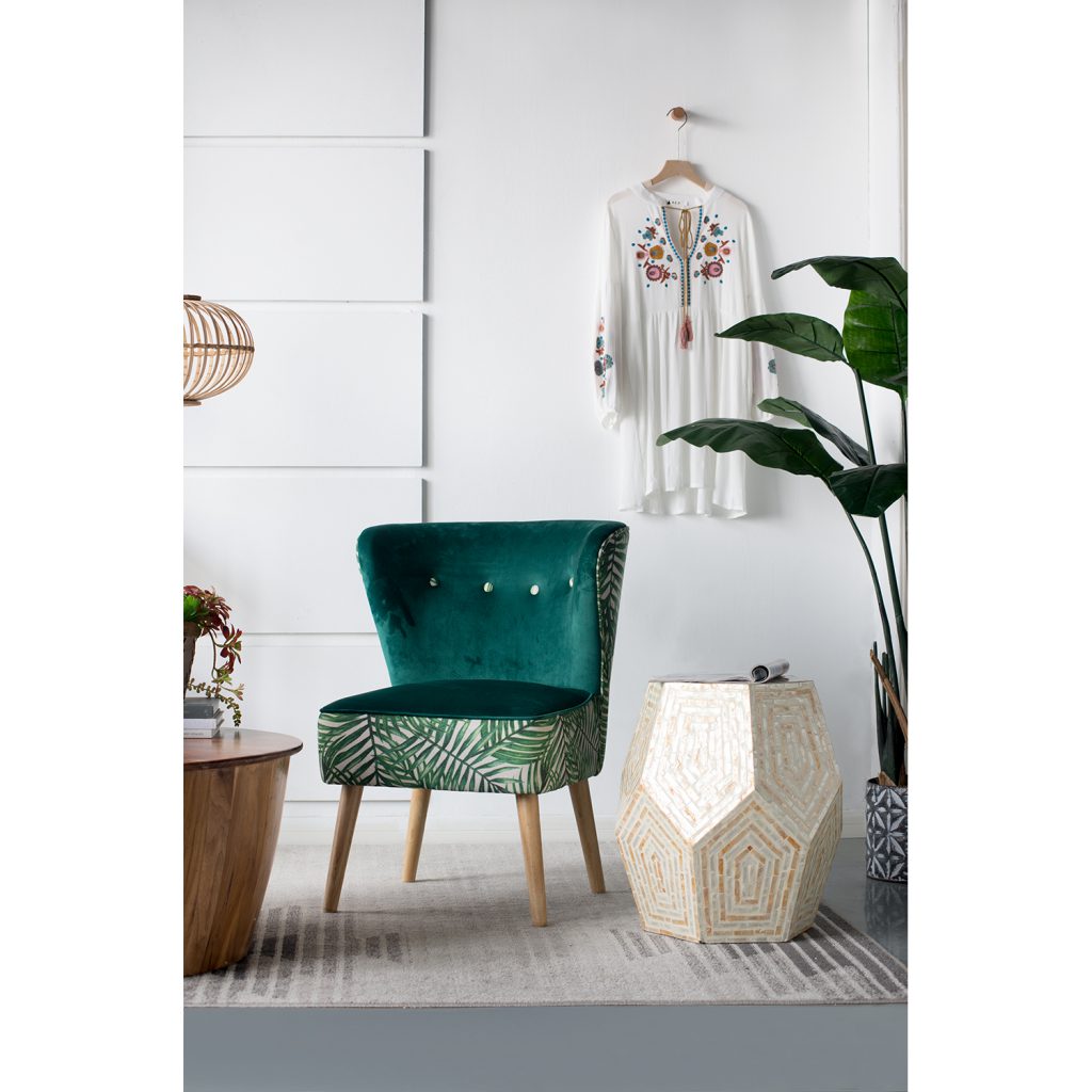 A&B Home 18" x 18" Bundle of 20 Hexagonal Multi-Colored Capiz Stool