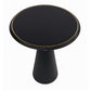 A&B Home 18" x 22" Bundle of 7 Round Black Side Table