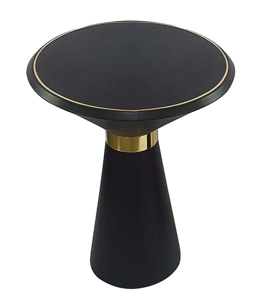 A&B Home 18" x 22" Bundle of 7 Round Black Side Table