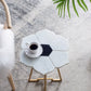 A&B Home 18" x 24" Bundle of 15 White Flower-Shaped Marble Tabletop With Gold Legs Accent Table