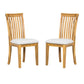 A&B Home 18" x 39" Set of Two Bundle of 6 Natural Brown Acacia Wooden Dining Chairs