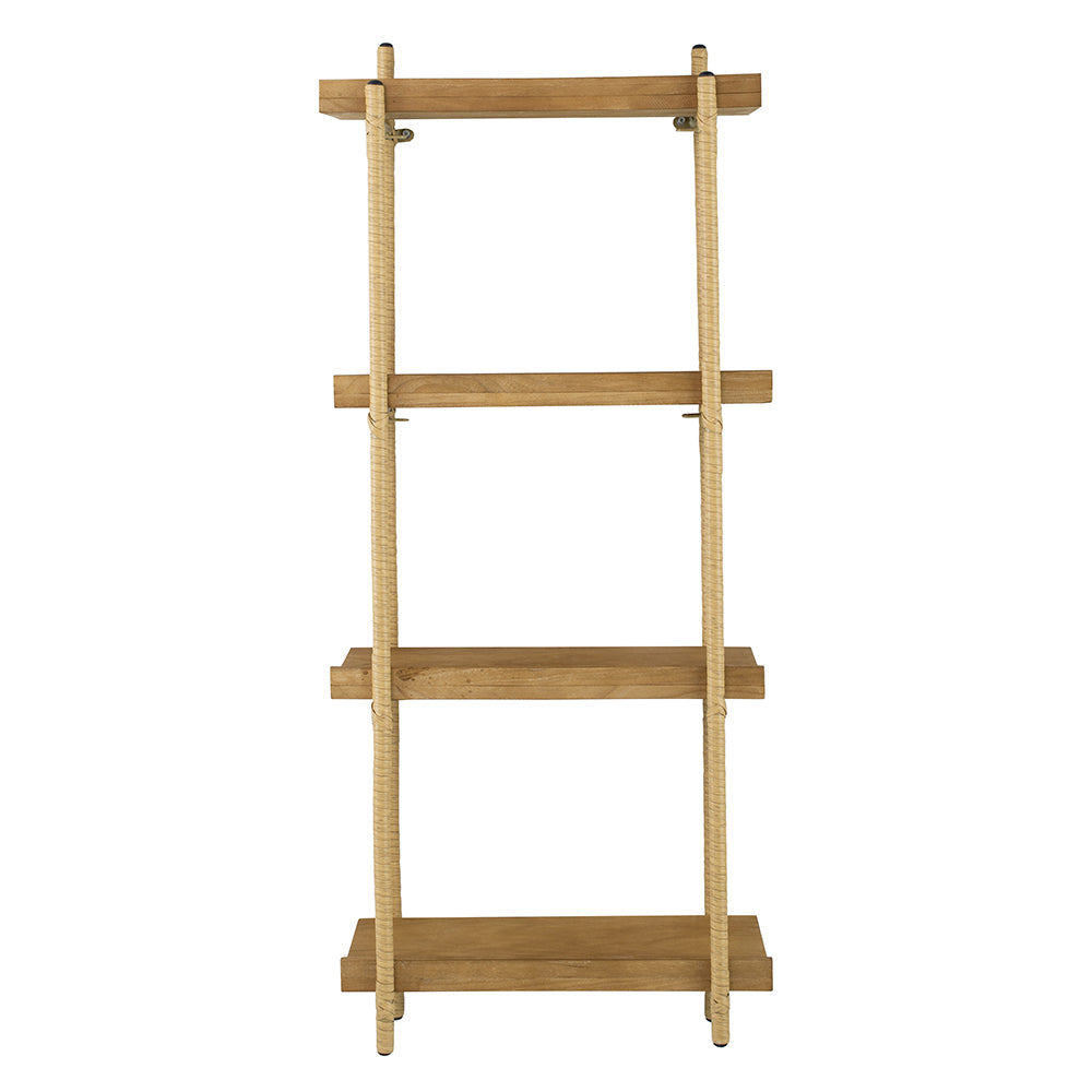 A&B Home 18" x 44" Bundle of 26 Natural Brown Four-Tiered Shelving