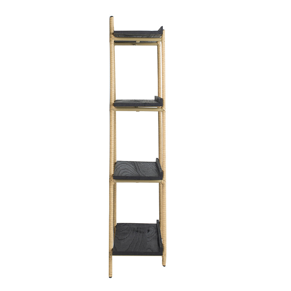 A&B Home 18" x 44" Bundle of 30 Black Four-Tiered Shelving