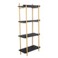 A&B Home 18" x 44" Bundle of 30 Black Four-Tiered Shelving