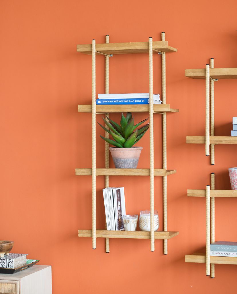 A&B Home 18" x 44" Bundle of 30 Natural Brown Four-Tiered Shelving