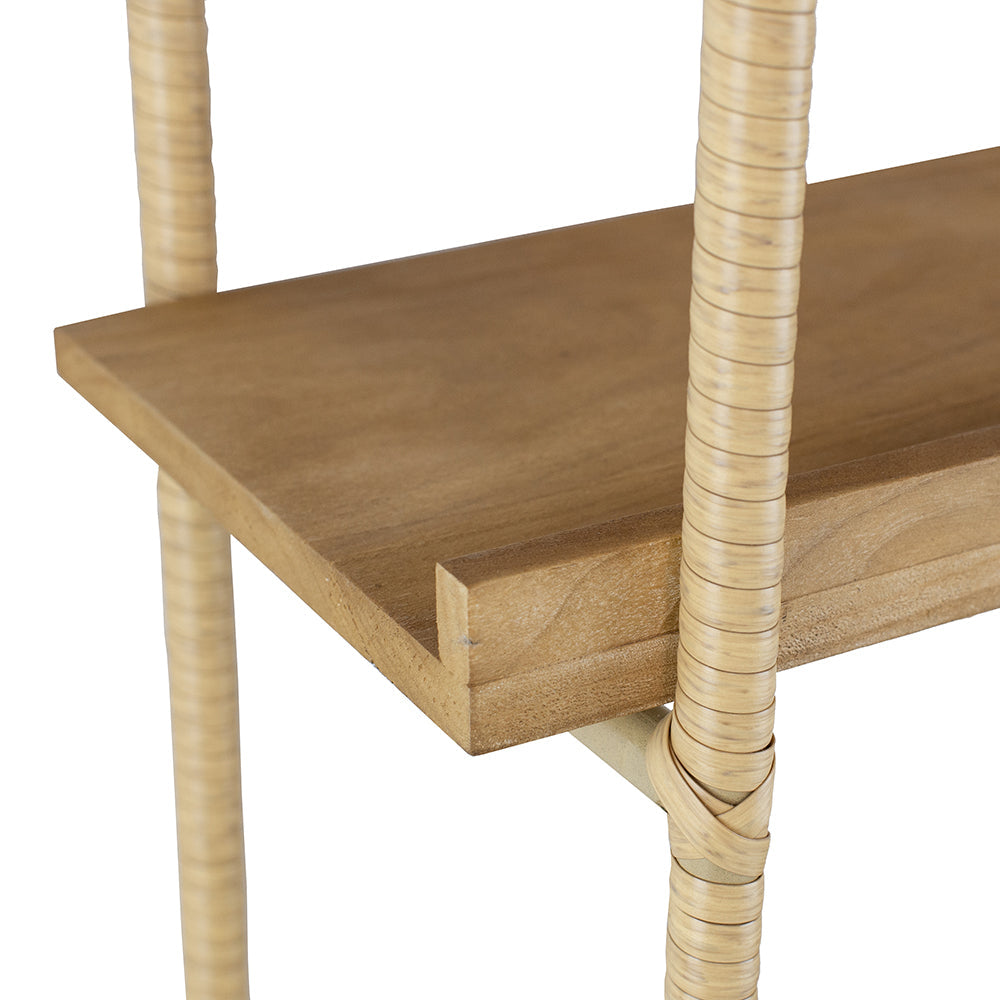 A&B Home 18" x 44" Bundle of 30 Natural Brown Four-Tiered Shelving