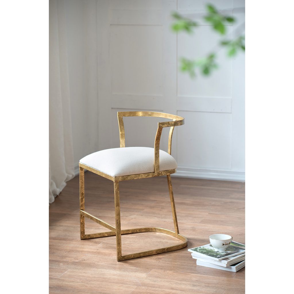 A&B Home 19" x 27" Bundle of 17 Gold and White Cavendish Chair