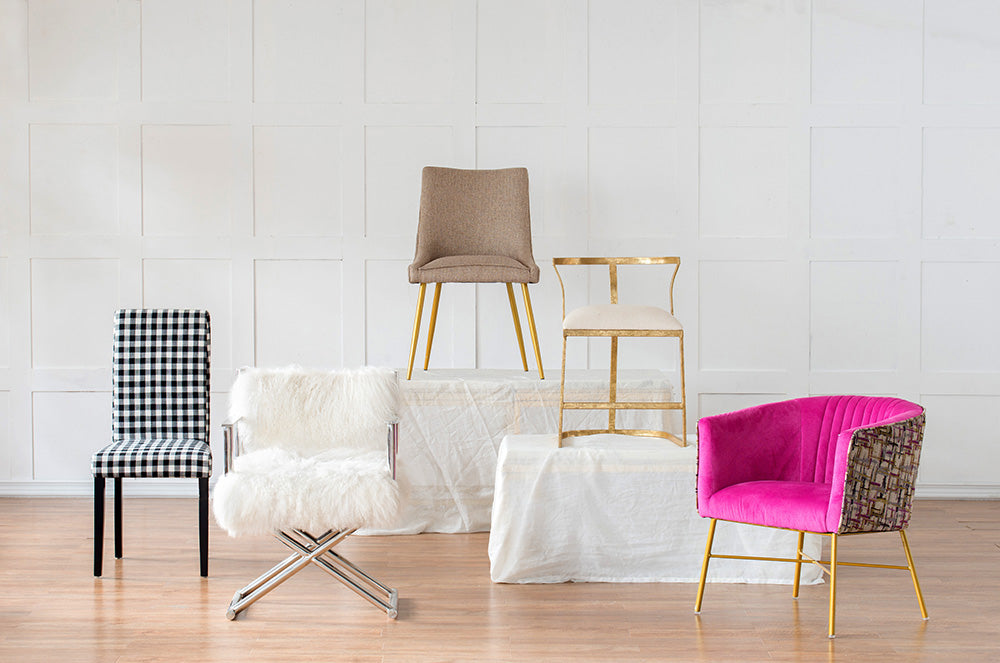 A&B Home 19" x 27" Bundle of 18 Gold and White Cavendish Chair