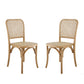 A&B Home 19" x 35" Set of Two Bundle of 6 Solid Beech Wood Frame Stackable Chairs