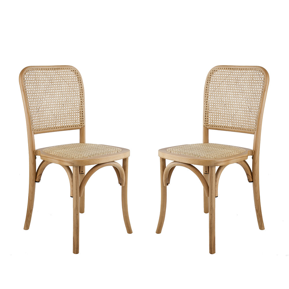 A&B Home 19" x 35" Set of Two Bundle of 6 Solid Beech Wood Frame Stackable Chairs