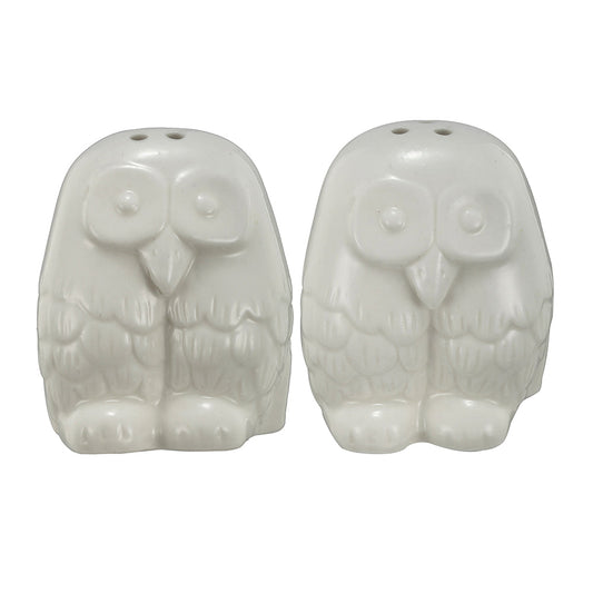 A&B Home 2" Bundle of 572 Layla Owl White Ceramic Salt and Pepper Shaker