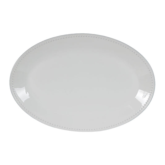 A&B Home 20" x 14" Bundle of 46 Glossy White Oval Serving Platter