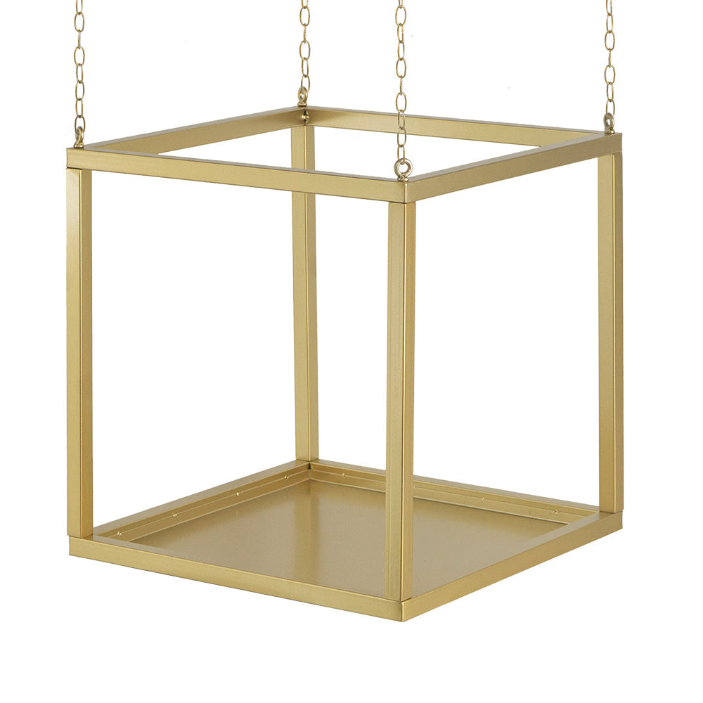 A&B Home 20" x 20" Bundle of 13 Square-Shaped Golden Iron Stand With Chain