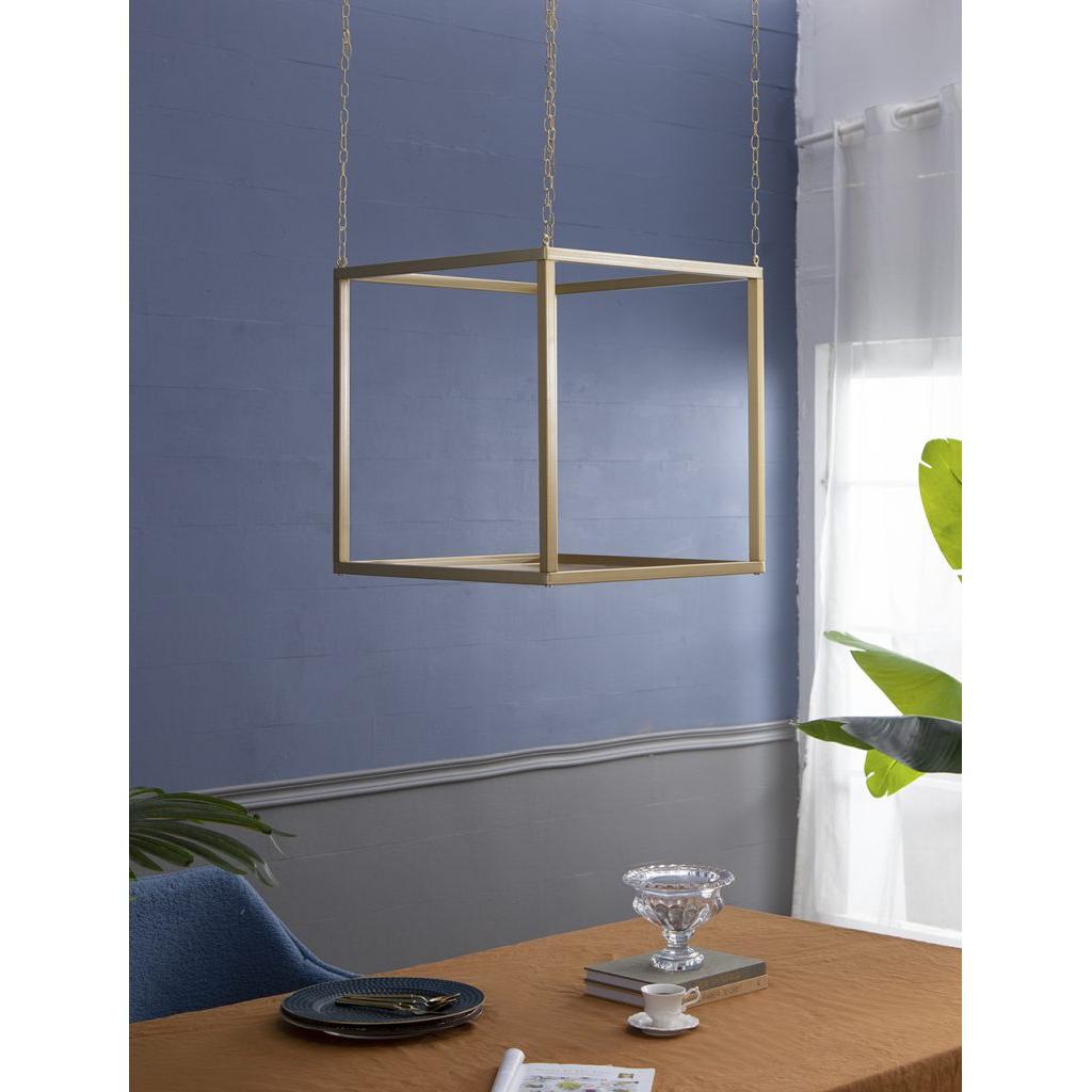 A&B Home 20" x 20" Bundle of 15 Square-Shaped Golden Iron Stand With Chain