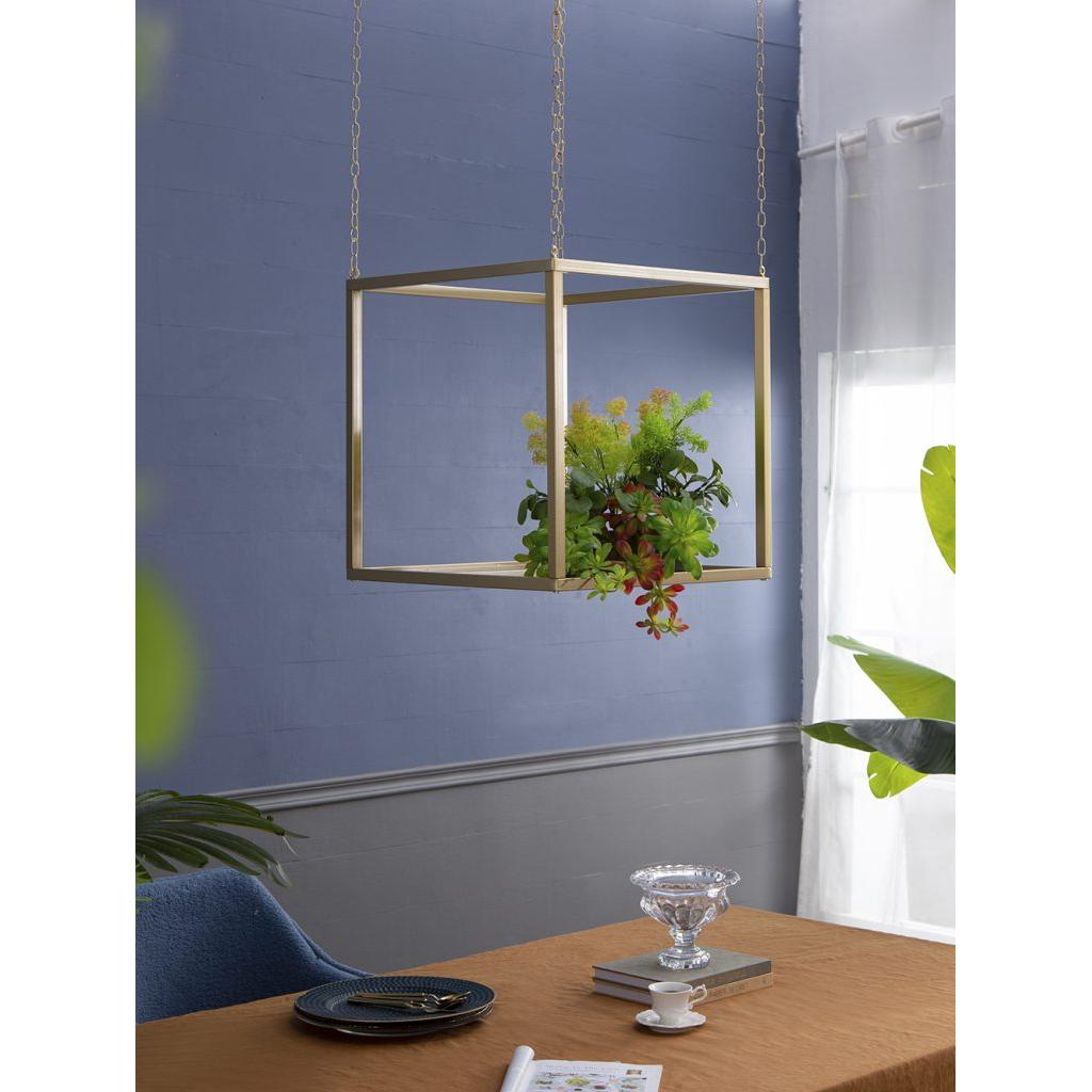 A&B Home 20" x 20" Bundle of 15 Square-Shaped Golden Iron Stand With Chain