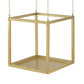 A&B Home 20" x 20" Bundle of 15 Square-Shaped Golden Iron Stand With Chain