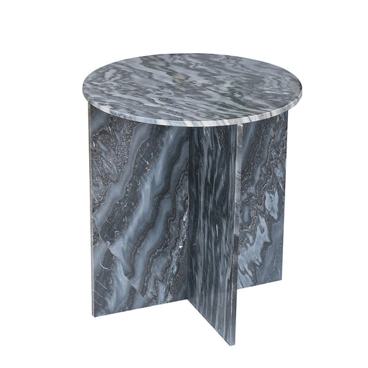 A&B Home 20" x 22" Bundle of 14 Round With Black Marble Coffee Table