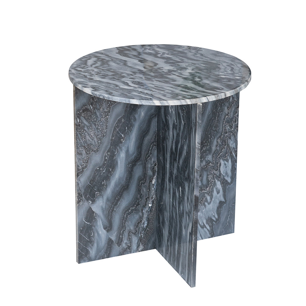 A&B Home 20" x 22" Bundle of 15 Round With Black Marble Coffee Table