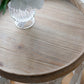 A&B Home 20" x 23" Bundle of 12 Round Weathered White With Wooden Tabletop Side Table