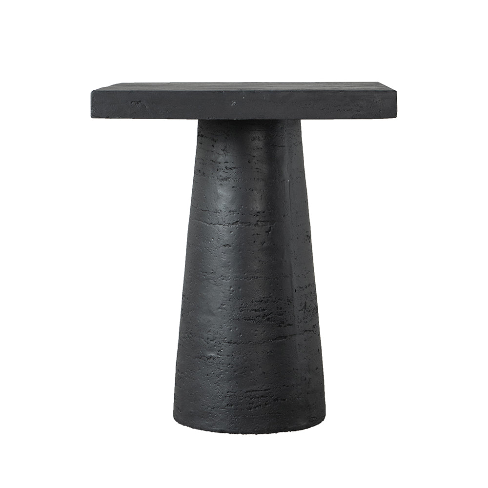 A&B Home 20" x 24" Bundle of 12 Square Black Cement Tabletop With Round Pedestal Base Side Table