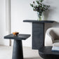 A&B Home 20" x 24" Bundle of 12 Square Black Cement Tabletop With Round Pedestal Base Side Table