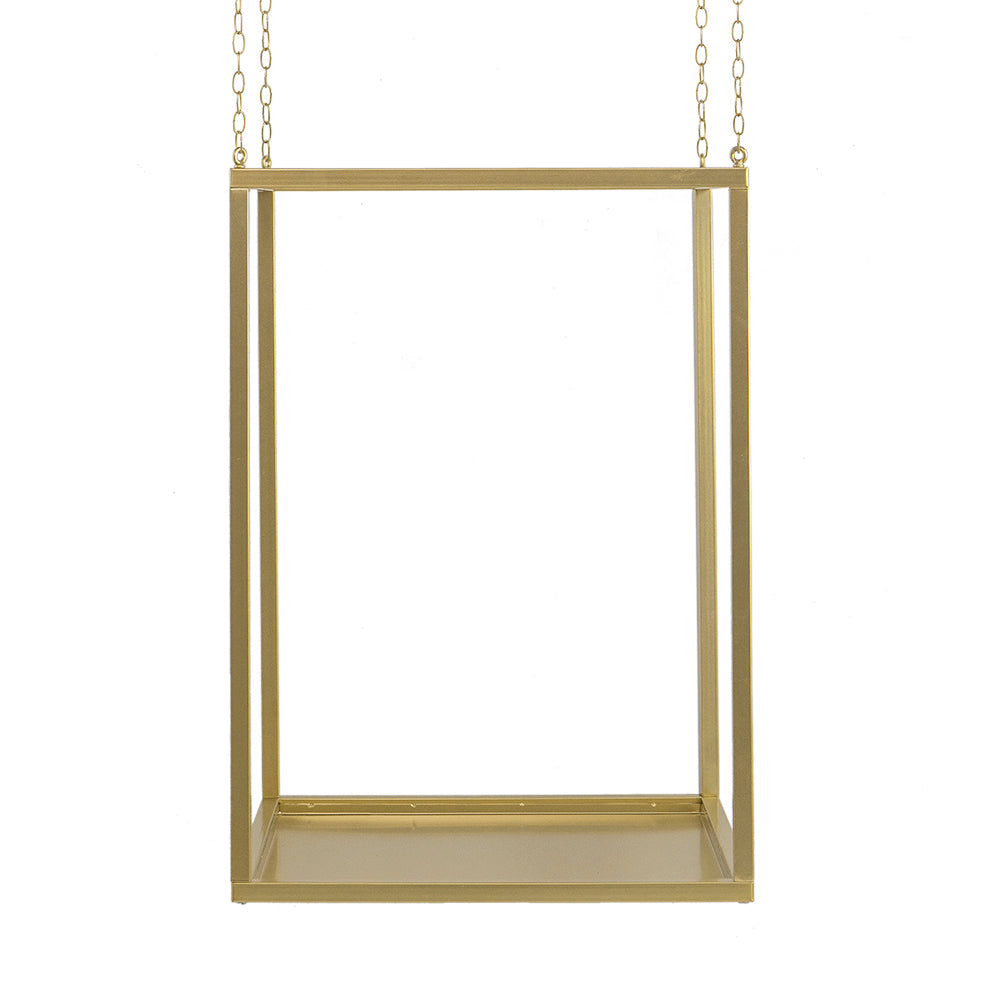 A&B Home 20" x 28" Bundle of 12 Rectangular Golden Iron Stand With Chain