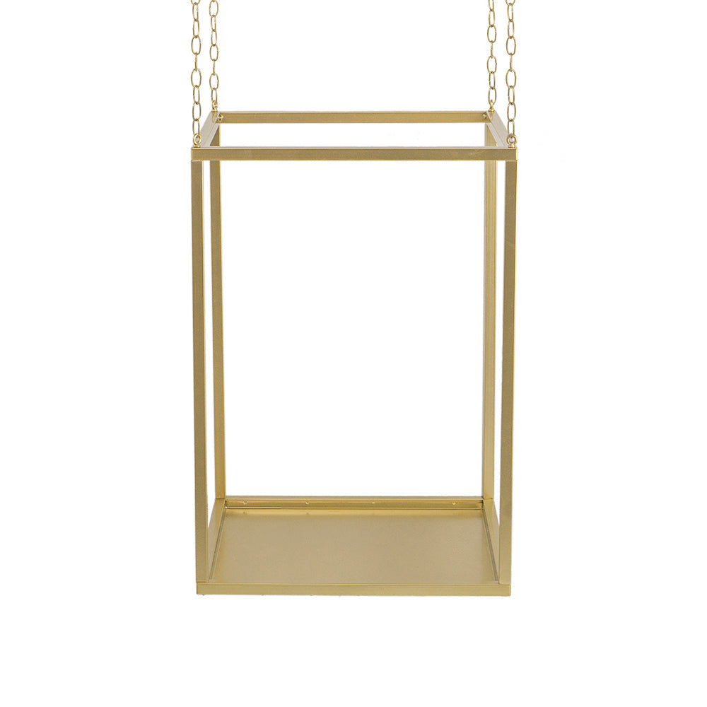 A&B Home 20" x 28" Bundle of 12 Rectangular Golden Iron Stand With Chain