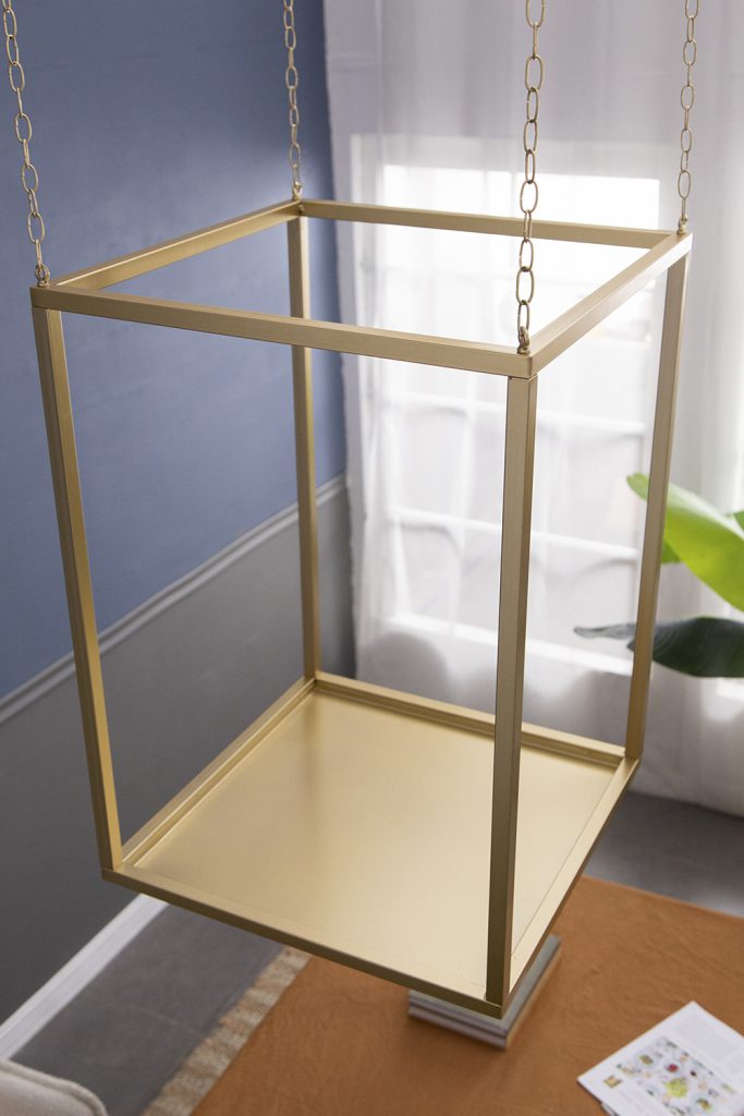 A&B Home 20" x 28" Bundle of 12 Rectangular Golden Iron Stand With Chain