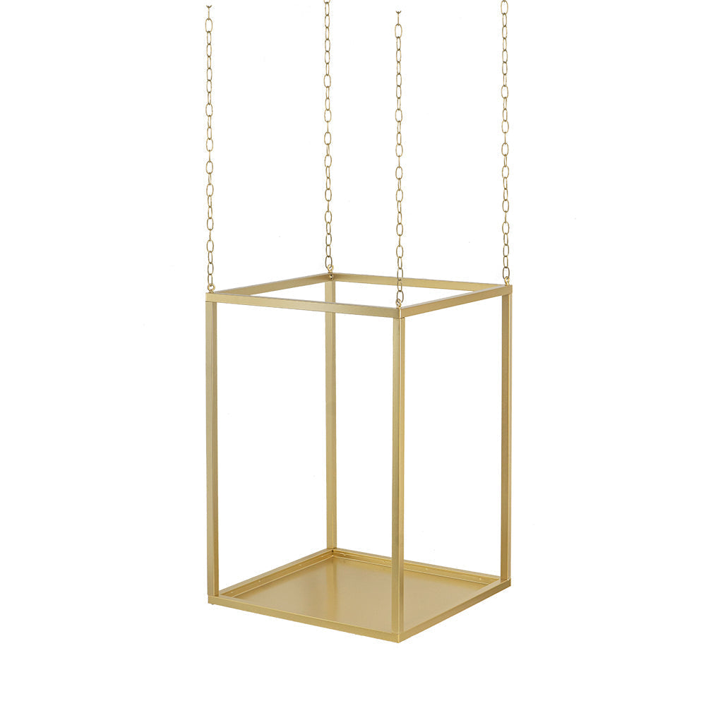 A&B Home 20" x 28" Bundle of 12 Rectangular Golden Iron Stand With Chain