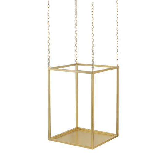 A&B Home 20" x 28" Bundle of 12 Rectangular Golden Iron Stand With Chain