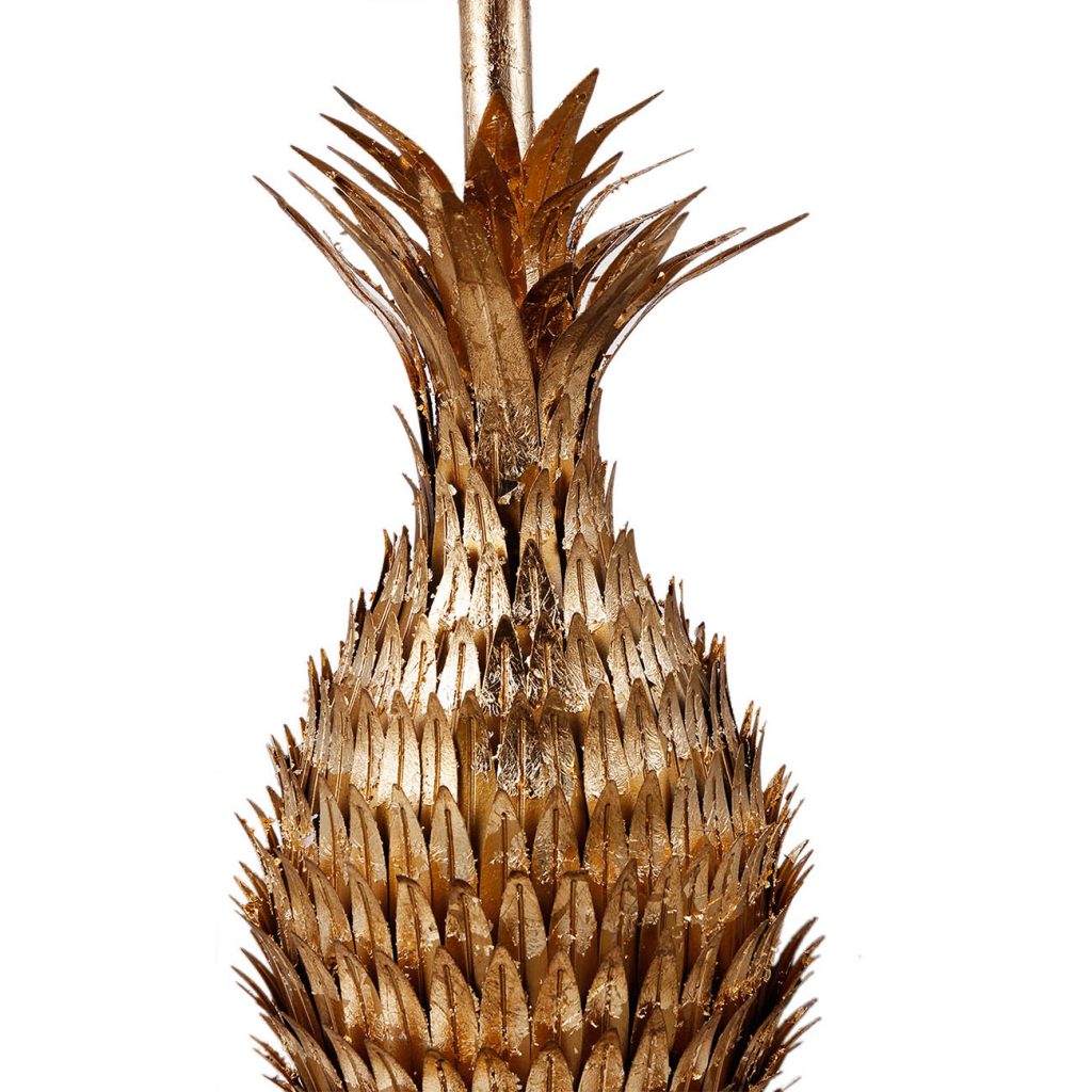 A&B Home 21" x 27" Bundle of 7 Round Gold Pineapple Table